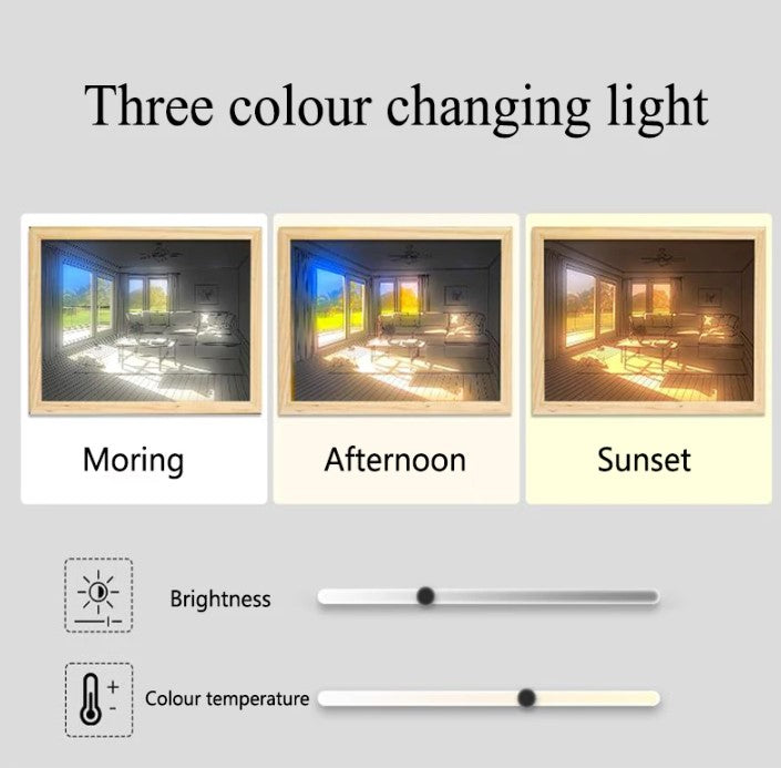 Cuadro pintura de luz Led enchufe USB