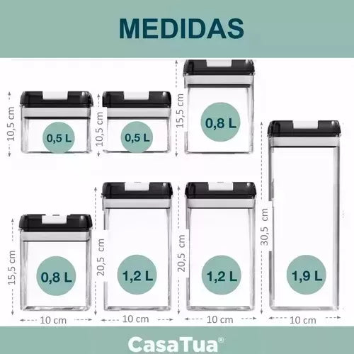 👨🏼‍🍳 Contenedores para alimentos x7 🫙✨