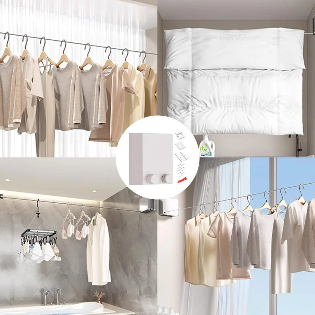 Tendedero De Ropa Retractil En Acero InoxidableXX