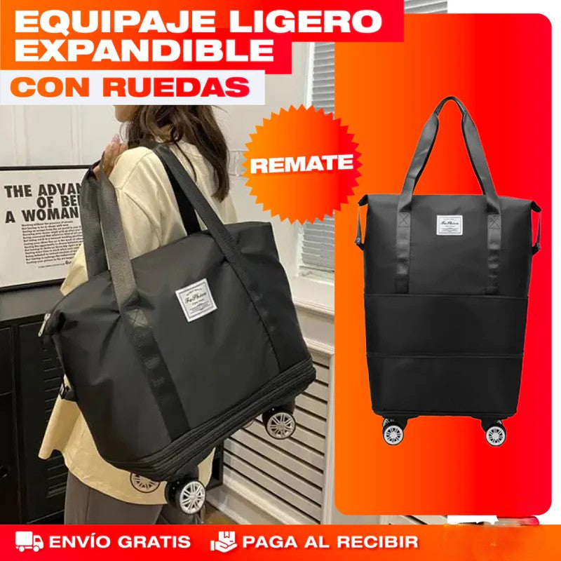 Bolso Expandible 3 niveles ✨ Expan MAX ✈️ (Incluye 4 ruedas removibles)