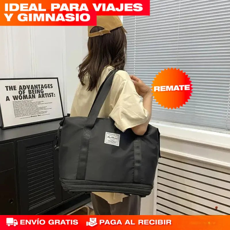 Bolso Expandible 3 niveles ✨ Expan MAX ✈️ (Incluye 4 ruedas removibles)
