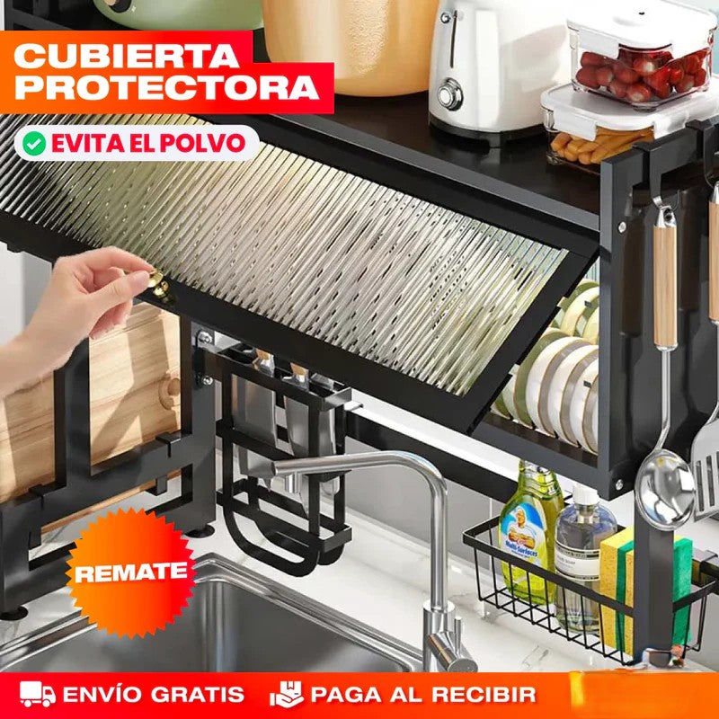 DryBox™ - ORGANIZADOR ESCURRIDOR DE PLATOS GRANDE 2 NIVELES