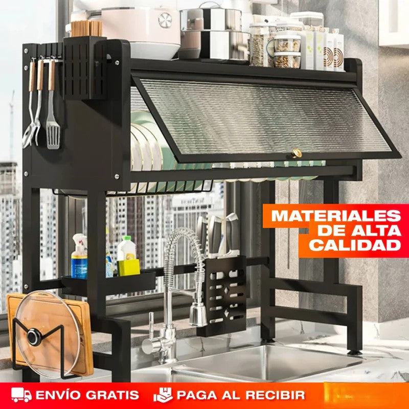 DryBox™ - ORGANIZADOR ESCURRIDOR DE PLATOS GRANDE 2 NIVELES