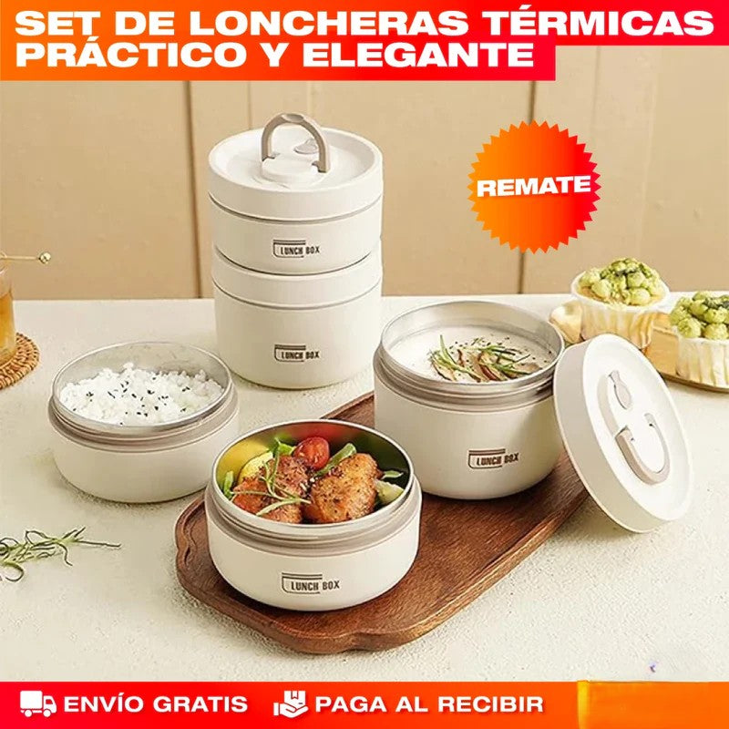 PACK LUNCHBOX®: 4 Loncheras Térmicas + Maleta + ¡Obsequio!