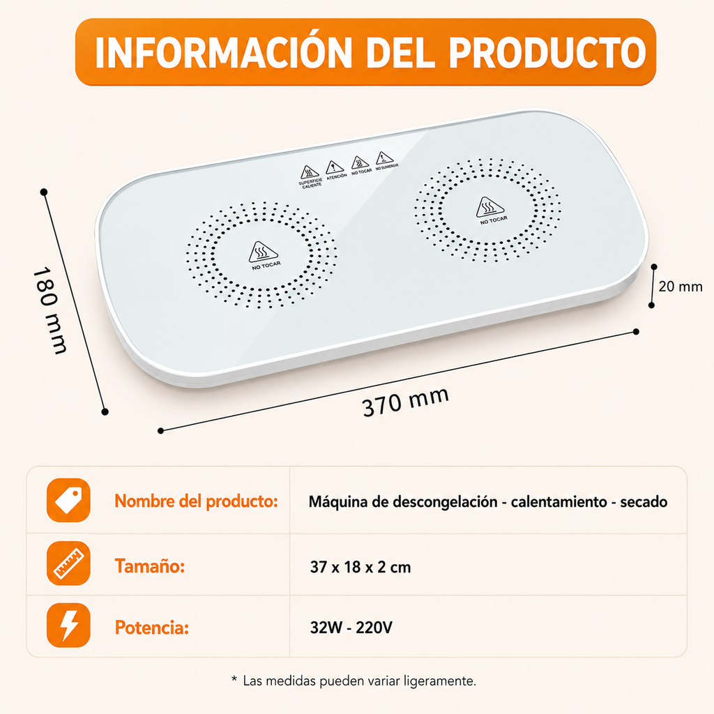 🔥🍽️ Placa Calefactora Eléctrica para Servir ♨️✨