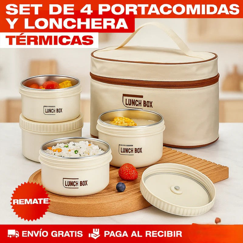 PACK LUNCHBOX®: 4 Loncheras Térmicas + Maleta + ¡Obsequio!