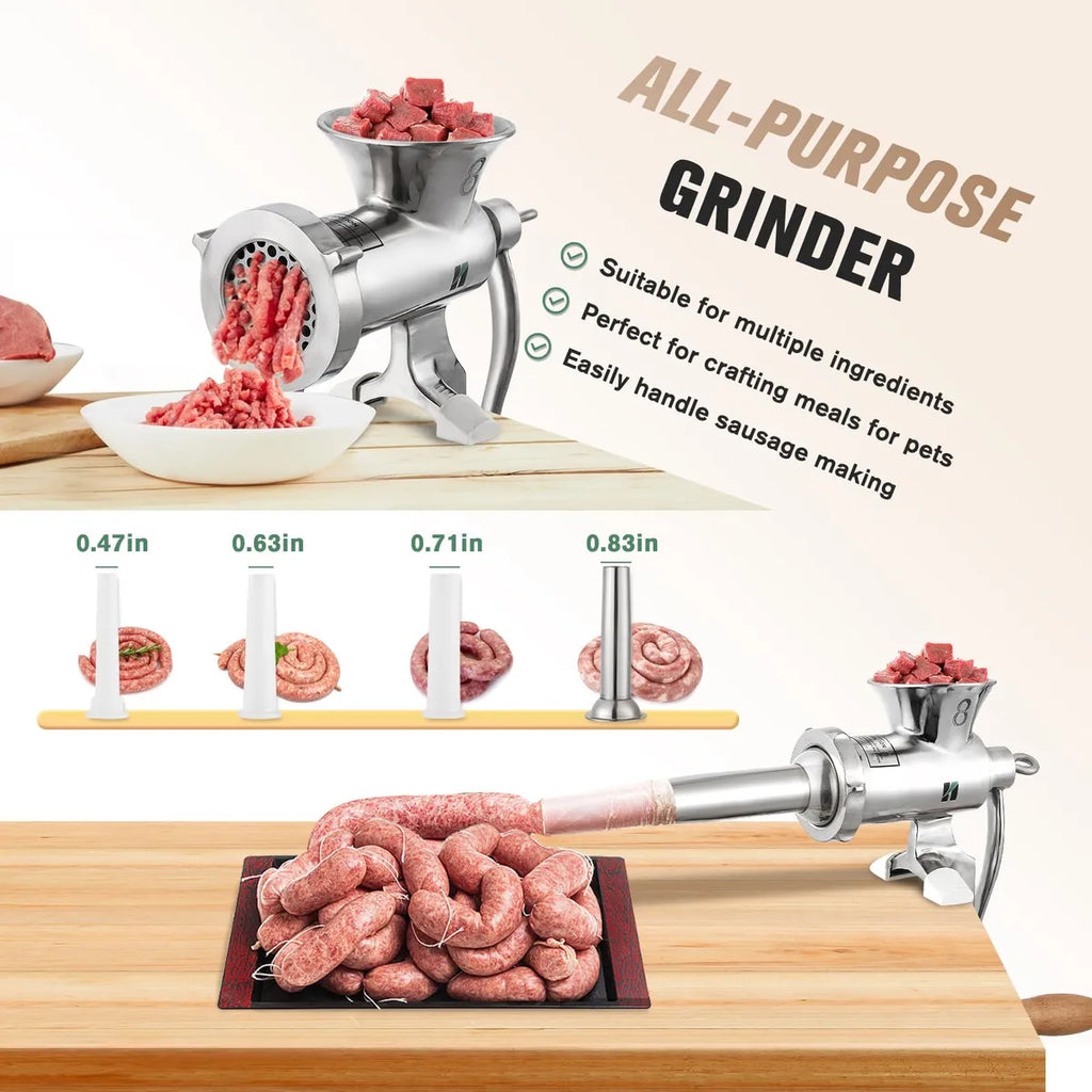 Molino de Carne Manual de Acero Inoxidable – Calidad Profesional que Dura Toda la Vida 💎🔩