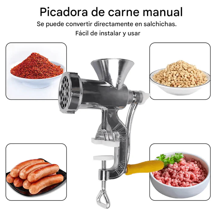 Molino de Carne Manual de Acero Inoxidable – Calidad Profesional que Dura Toda la Vida 💎🔩