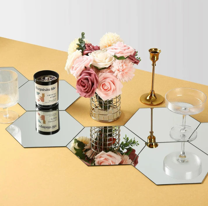 HexaView® / Espejo Hexagonales Adhesivos Decorativos  Pack x12PCS