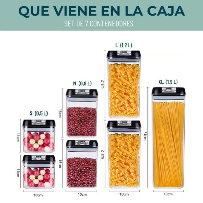 👨🏼‍🍳 Contenedores para alimentos x7 🫙✨