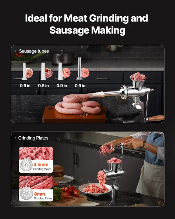 Molino de Carne Manual de Acero Inoxidable – Calidad Profesional que Dura Toda la Vida 💎🔩