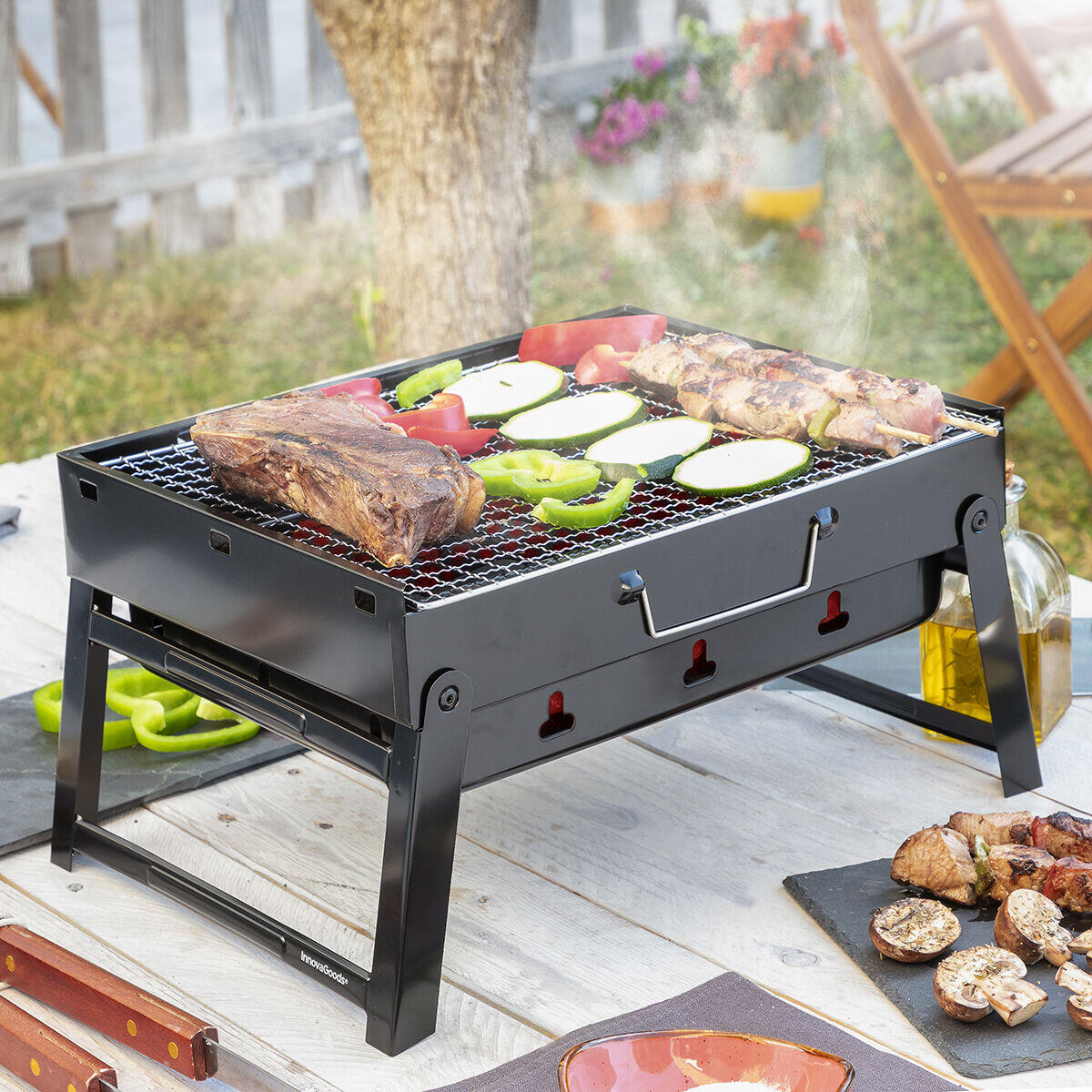 Parrilla BBQ Plegable para Carbón BearBQ♨️