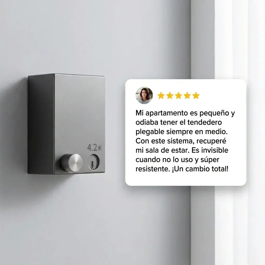 Tendedero De Ropa Retractil En Acero Inoxidable