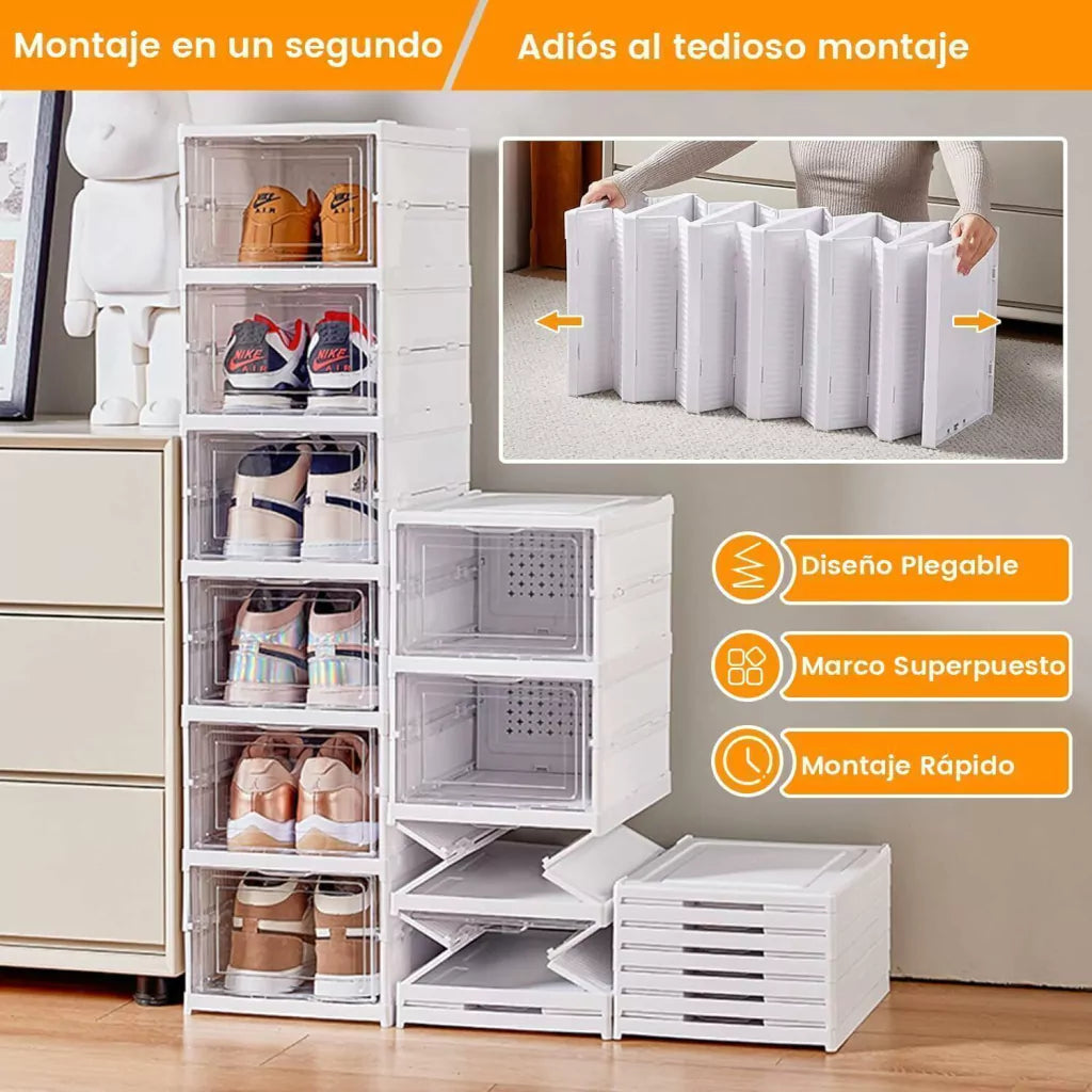 ZapaFlex™ – Zapatero Vertical de 6 Niveles Plegable
