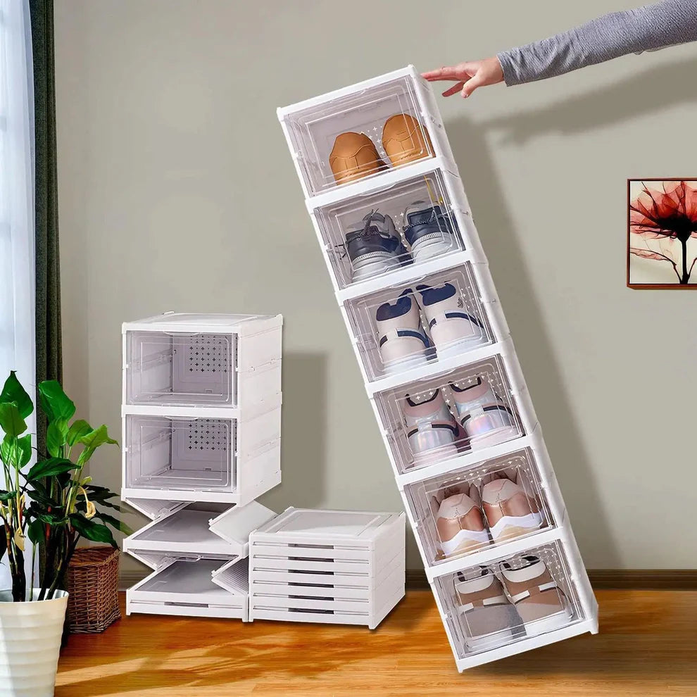 ZapaFlex™ – Zapatero Vertical de 6 Niveles Plegable